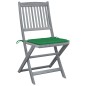 Klappbare Gartenstühle 2 Stk. mit Kissen Massivholz Akazie Klappbare Gartenstühle 2 Stk. mit Kissen Massivholz Akazie