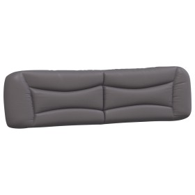 vidaXL Kopfteil-Kissen Grau 200 cm Kunstleder