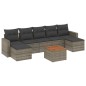 vidaXL 8-tlg. Garten-Sofagarnitur mit Kissen Grau Poly Rattan vidaXL 8-tlg. Garten-Sofagarnitur mit Kissen Grau Poly Rattan