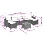 vidaXL 8-tlg. Garten-Sofagarnitur mit Kissen Grau Poly Rattan vidaXL 8-tlg. Garten-Sofagarnitur mit Kissen Grau Poly Rattan