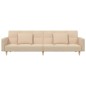 vidaXL Schlafsofa 2-Sitzer mit 2 Kissen Creme Stoff vidaXL Schlafsofa 2-Sitzer mit 2 Kissen Creme Stoff