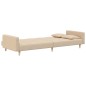 vidaXL Schlafsofa 2-Sitzer mit 2 Kissen Creme Stoff vidaXL Schlafsofa 2-Sitzer mit 2 Kissen Creme Stoff