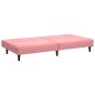 vidaXL Schlafsofa 2-Sitzer Rosa Samt vidaXL Schlafsofa 2-Sitzer Rosa Samt