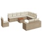 vidaXL 11-tlg. Garten-Sofagarnitur mit Kissen Beige Poly Rattan vidaXL 11-tlg. Garten-Sofagarnitur mit Kissen Beige Poly Rattan