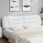 vidaXL Kopfteil-Kissen Weiß 200 cm Kunstleder