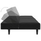 vidaXL Schlafsofa 2-Sitzer Schwarz Samt vidaXL Schlafsofa 2-Sitzer Schwarz Samt