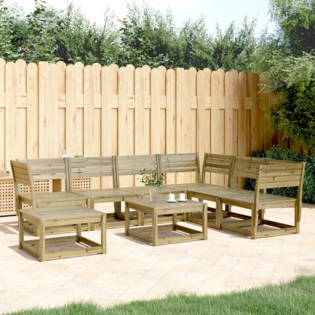 vidaXL 7-tlg. Garten-Lounge-Set Kiefernholz Imprägniert