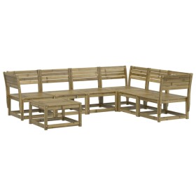 vidaXL 7-tlg. Garten-Lounge-Set Kiefernholz Imprägniert