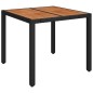 vidaXL 5-tlg. Garten-Essgruppe mit Kissen Schwarz Poly Rattan vidaXL 5-tlg. Garten-Essgruppe mit Kissen Schwarz Poly Rattan
