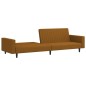 vidaXL Schlafsofa 2-Sitzer Braun Samt vidaXL Schlafsofa 2-Sitzer Braun Samt