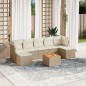 vidaXL 8-tlg. Garten-Sofagarnitur mit Kissen Beige Poly Rattan vidaXL 8-tlg. Garten-Sofagarnitur mit Kissen Beige Poly Rattan