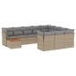 vidaXL 11-tlg. Garten-Sofagarnitur mit Kissen Beige Poly Rattan vidaXL 11-tlg. Garten-Sofagarnitur mit Kissen Beige Poly Rattan