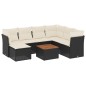 vidaXL 8-tlg. Garten-Sofagarnitur mit Kissen Schwarz Poly Rattan vidaXL 8-tlg. Garten-Sofagarnitur mit Kissen Schwarz Poly Rattan