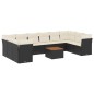 vidaXL 11-tlg. Garten-Sofagarnitur mit Kissen Schwarz Poly Rattan vidaXL 11-tlg. Garten-Sofagarnitur mit Kissen Schwarz Poly Rattan