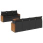 vidaXL 8-tlg. Garten-Sofagarnitur mit Kissen Schwarz Poly Rattan vidaXL 8-tlg. Garten-Sofagarnitur mit Kissen Schwarz Poly Rattan
