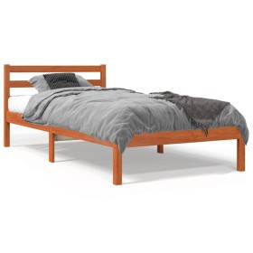 vidaXL Massivholzbett Wachsbraun 90x190 cm Kiefer