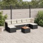 vidaXL 8-tlg. Garten-Sofagarnitur mit Kissen Schwarz Poly Rattan vidaXL 8-tlg. Garten-Sofagarnitur mit Kissen Schwarz Poly Rattan