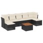 vidaXL 8-tlg. Garten-Sofagarnitur mit Kissen Schwarz Poly Rattan vidaXL 8-tlg. Garten-Sofagarnitur mit Kissen Schwarz Poly Rattan