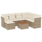 vidaXL 8-tlg. Garten-Sofagarnitur mit Kissen Beige Poly Rattan vidaXL 8-tlg. Garten-Sofagarnitur mit Kissen Beige Poly Rattan