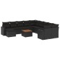 vidaXL 12-tlg. Garten-Sofagarnitur mit Kissen Schwarz Poly Rattan vidaXL 12-tlg. Garten-Sofagarnitur mit Kissen Schwarz Poly Rattan