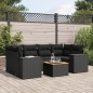 vidaXL 7-tlg. Garten-Sofagarnitur mit Kissen Schwarz Poly Rattan vidaXL 7-tlg. Garten-Sofagarnitur mit Kissen Schwarz Poly Rattan
