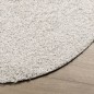vidaXL Teppich Shaggy Hochflor Modern Creme Ø 80 cm vidaXL Teppich Shaggy Hochflor Modern Creme Ø 80 cm