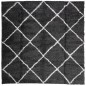 vidaXL Teppich Shaggy Hochflor Modern Schwarz und Creme 240x240 cm vidaXL Teppich Shaggy Hochflor Modern Schwarz und Creme 240x240 cm