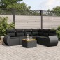 vidaXL 7-tlg. Garten-Sofagarnitur mit Kissen Schwarz Poly Rattan vidaXL 7-tlg. Garten-Sofagarnitur mit Kissen Schwarz Poly Rattan
