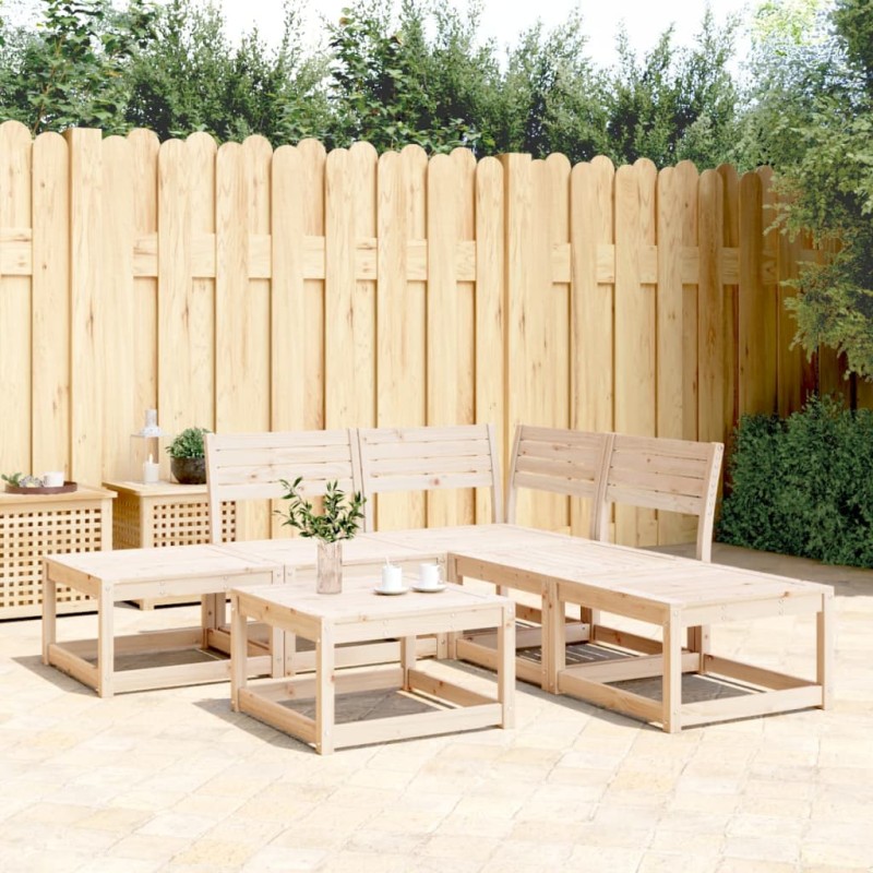 vidaXL 5-tlg. Garten-Sofagarnitur Massivholz Kiefer vidaXL 5-tlg. Garten-Sofagarnitur Massivholz Kiefer