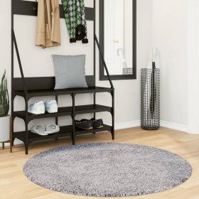 vidaXL Teppich Shaggy Hochflor Modern Blau Ø 120 cm
