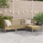 vidaXL Gartensofa 3-Sitzer mit Hocker Kiefernholz Imprägniert vidaXL Gartensofa 3-Sitzer mit Hocker Kiefernholz Imprägniert
