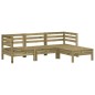 vidaXL Gartensofa 3-Sitzer mit Hocker Kiefernholz Imprägniert vidaXL Gartensofa 3-Sitzer mit Hocker Kiefernholz Imprägniert