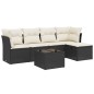 vidaXL 6-tlg. Garten-Sofagarnitur mit Kissen Schwarz Poly Rattan vidaXL 6-tlg. Garten-Sofagarnitur mit Kissen Schwarz Poly Rattan