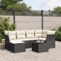 vidaXL 7-tlg. Garten-Sofagarnitur mit Kissen Schwarz Poly Rattan vidaXL 7-tlg. Garten-Sofagarnitur mit Kissen Schwarz Poly Rattan