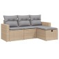 vidaXL 4-tlg. Garten-Sofagarnitur mit Kissen Beigemischung Poly Rattan vidaXL 4-tlg. Garten-Sofagarnitur mit Kissen Beigemischung Poly Rattan