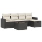vidaXL 6-tlg. Garten-Sofagarnitur mit Kissen Schwarz Poly Rattan vidaXL 6-tlg. Garten-Sofagarnitur mit Kissen Schwarz Poly Rattan