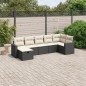 vidaXL 7-tlg. Garten-Sofagarnitur mit Kissen Schwarz Poly Rattan vidaXL 7-tlg. Garten-Sofagarnitur mit Kissen Schwarz Poly Rattan