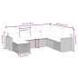 vidaXL 7-tlg. Garten-Sofagarnitur mit Kissen Schwarz Poly Rattan vidaXL 7-tlg. Garten-Sofagarnitur mit Kissen Schwarz Poly Rattan