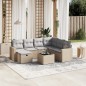 vidaXL 8-tlg. Garten-Sofagarnitur mit Kissen Beige Poly Rattan vidaXL 8-tlg. Garten-Sofagarnitur mit Kissen Beige Poly Rattan