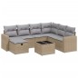 vidaXL 8-tlg. Garten-Sofagarnitur mit Kissen Beige Poly Rattan vidaXL 8-tlg. Garten-Sofagarnitur mit Kissen Beige Poly Rattan