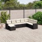 vidaXL 8-tlg. Garten-Sofagarnitur mit Kissen Schwarz Poly Rattan vidaXL 8-tlg. Garten-Sofagarnitur mit Kissen Schwarz Poly Rattan