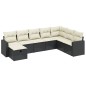 vidaXL 8-tlg. Garten-Sofagarnitur mit Kissen Schwarz Poly Rattan vidaXL 8-tlg. Garten-Sofagarnitur mit Kissen Schwarz Poly Rattan