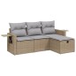 vidaXL 4-tlg. Garten-Sofagarnitur mit Kissen Beigemischung Poly Rattan vidaXL 4-tlg. Garten-Sofagarnitur mit Kissen Beigemischung Poly Rattan