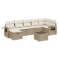vidaXL 8-tlg. Garten-Sofagarnitur mit Kissen Beige Poly Rattan vidaXL 8-tlg. Garten-Sofagarnitur mit Kissen Beige Poly Rattan