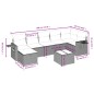 vidaXL 8-tlg. Garten-Sofagarnitur mit Kissen Grau Poly Rattan vidaXL 8-tlg. Garten-Sofagarnitur mit Kissen Grau Poly Rattan