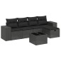 vidaXL 6-tlg. Garten-Sofagarnitur mit Kissen Schwarz Poly Rattan vidaXL 6-tlg. Garten-Sofagarnitur mit Kissen Schwarz Poly Rattan