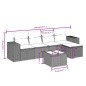 vidaXL 6-tlg. Garten-Sofagarnitur mit Kissen Schwarz Poly Rattan vidaXL 6-tlg. Garten-Sofagarnitur mit Kissen Schwarz Poly Rattan