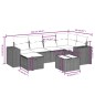 vidaXL 7-tlg. Garten-Sofagarnitur mit Kissen Schwarz Poly Rattan vidaXL 7-tlg. Garten-Sofagarnitur mit Kissen Schwarz Poly Rattan