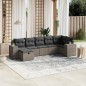 vidaXL 7-tlg. Garten-Sofagarnitur mit Kissen Grau Poly Rattan vidaXL 7-tlg. Garten-Sofagarnitur mit Kissen Grau Poly Rattan