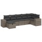 vidaXL 7-tlg. Garten-Sofagarnitur mit Kissen Grau Poly Rattan vidaXL 7-tlg. Garten-Sofagarnitur mit Kissen Grau Poly Rattan